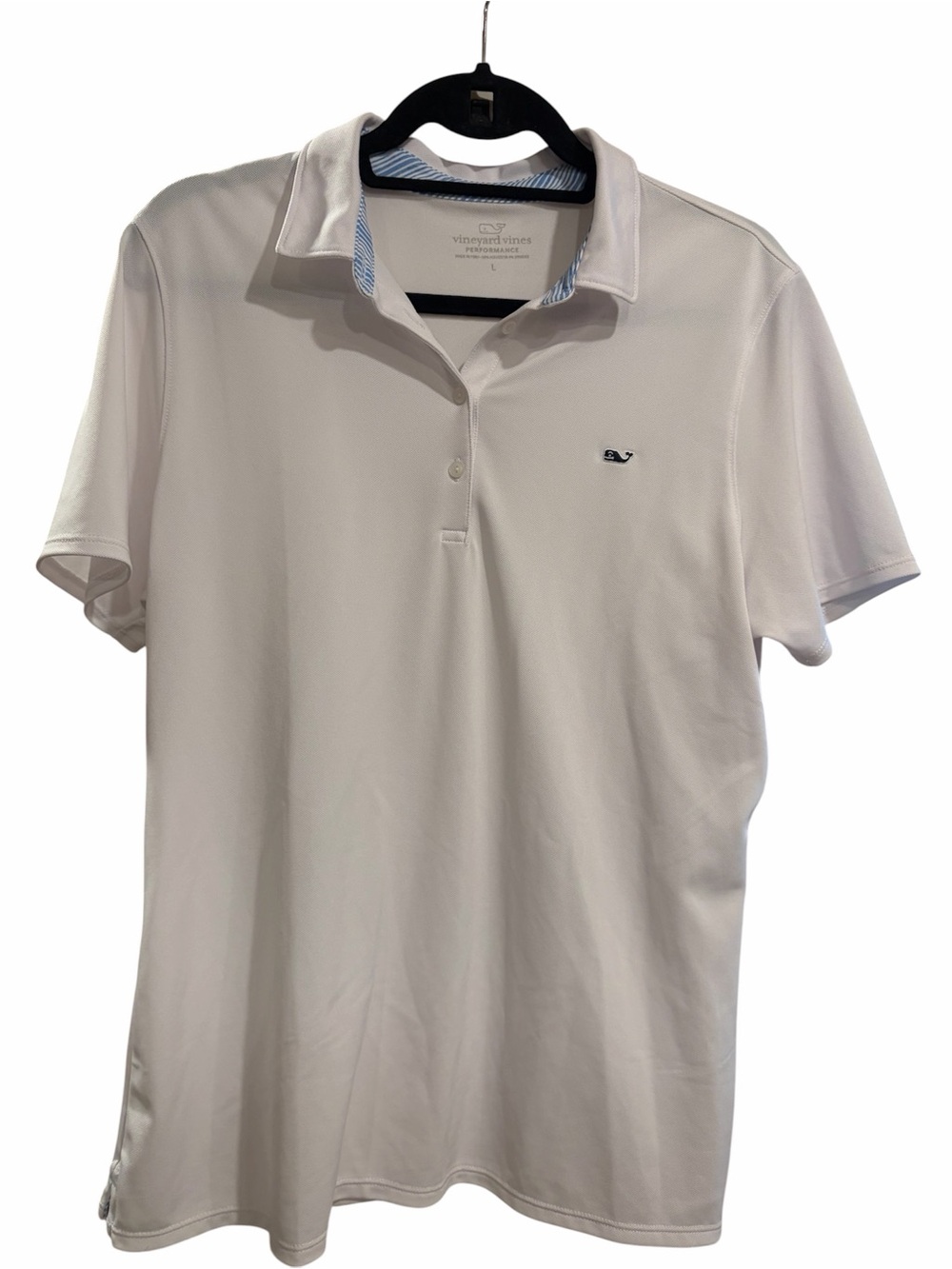 Vineyard Vines Womeb’s White Short-Sleeve Performance Polo